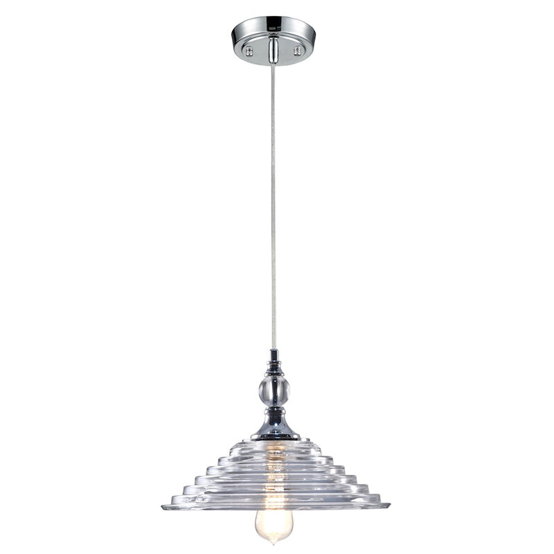 Dale Tiffany Arena Crystal Mini Pendant, Polished Chrome
