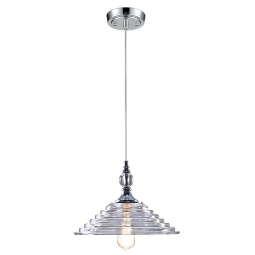Dale Tiffany Arena Crystal Mini Pendant, Polished Chrome