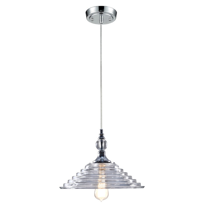 Dale Tiffany Arena Crystal Mini Pendant, Polished Chrome