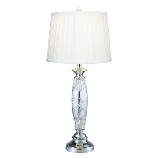 Dale Tiffany Powis 24% Lead Crystal Table Lamp, Polished Chrome
