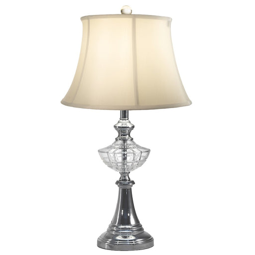 Dale Tiffany Avery 24% Lead Crystal Table Lamp, Polished Chrome