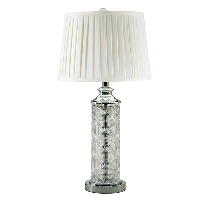 Dale Tiffany Kaia 24% Lead Crystal Table Lamp, Polished Chrome