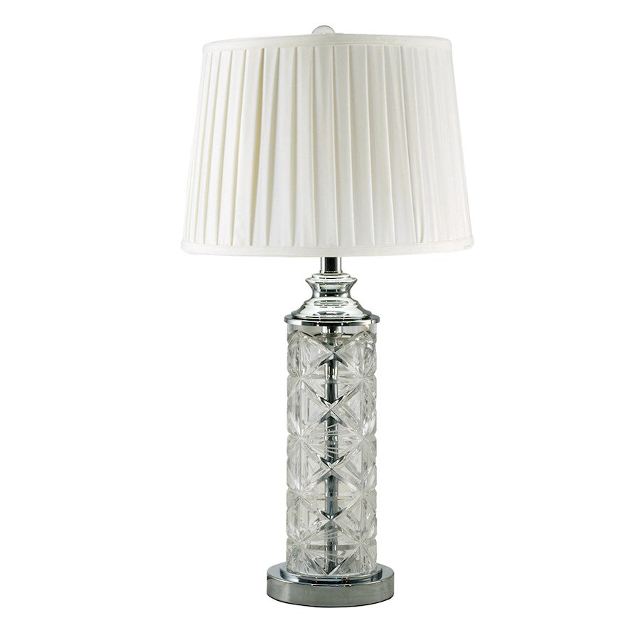 Dale Tiffany Kaia 24% Lead Crystal Table Lamp, Polished Chrome