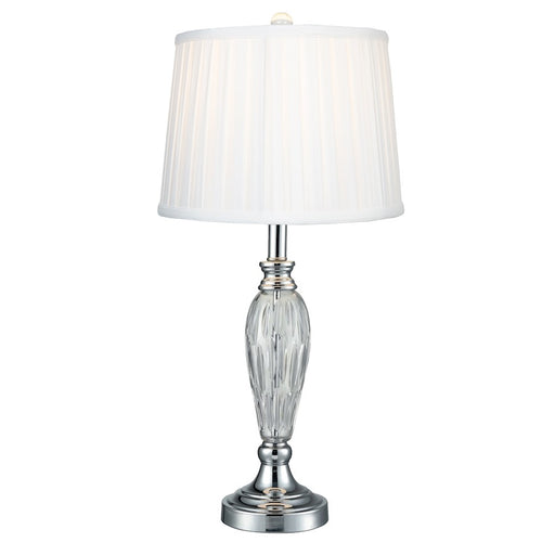 Dale Tiffany Vella 24% Lead Crystal Table Lamp, Polished Chrome