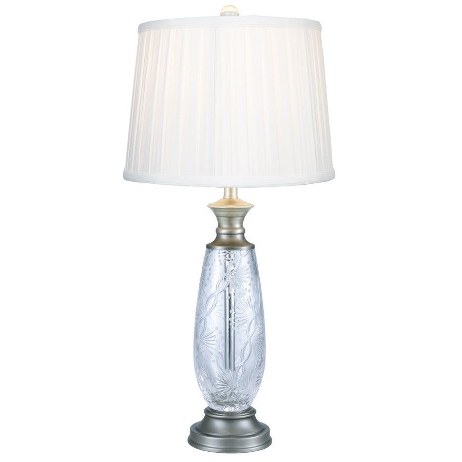 Dale Tiffany Impressionable Crystal Table Lamp, Antique Nickel