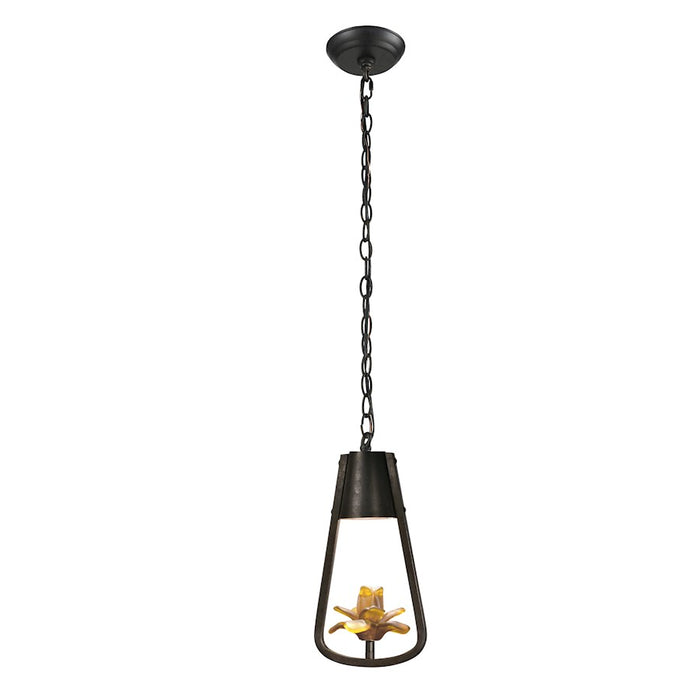 Dale Tiffany Jeeves Integrated LED Art Glass PendantAntique Bronze