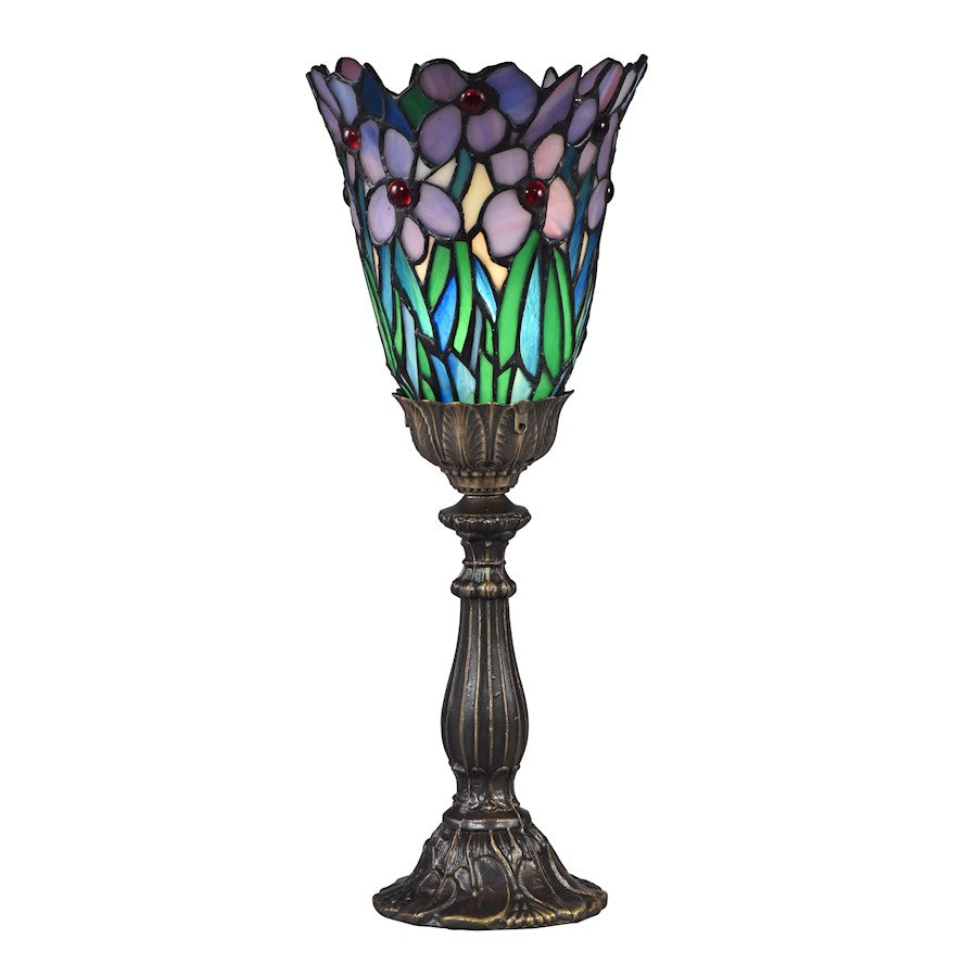 Dale Tiffany Meadowbrook Uplight Tiffany Accent Lamp, Antique Bronze