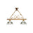 Dale Tiffany Dario 2 Light Tiffany Island Fixture, Antique Gold