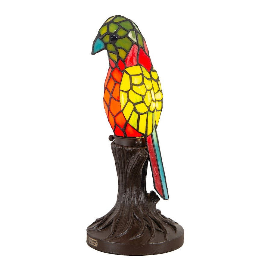 Dale Tiffany Parrot Perch Tiffany Accent Lamp, Antique Bronze