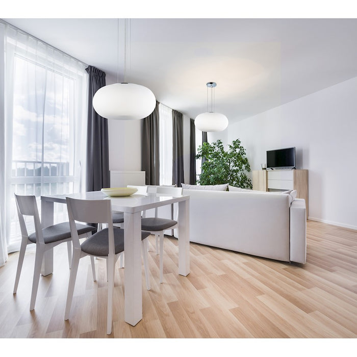 Eurofase Pop Pendant, Chrome/Opal White
