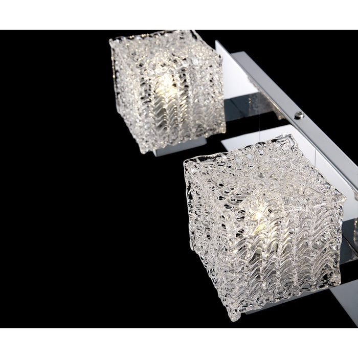 Eurofase Rain 1-Light Wall Sconce, Chrome/Clear