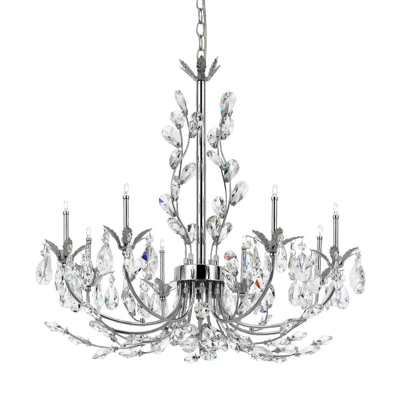 Eurofase Giselle 8-Light Chandelier, Chrome/Clear