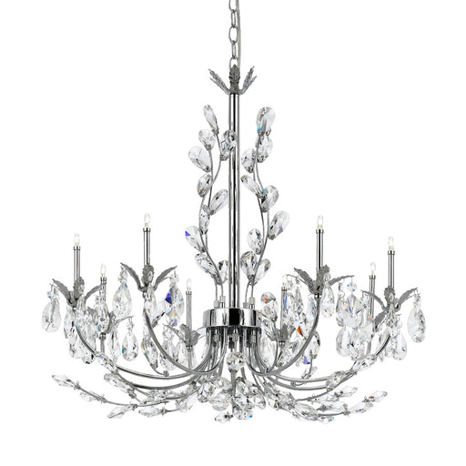Eurofase Giselle 8-Light Chandelier, Chrome/Clear