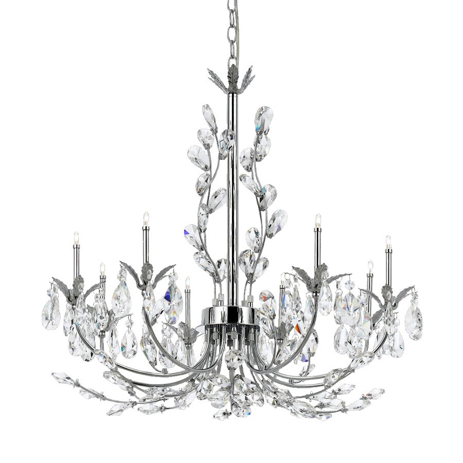 Eurofase Giselle 8-Light Chandelier, Chrome/Clear