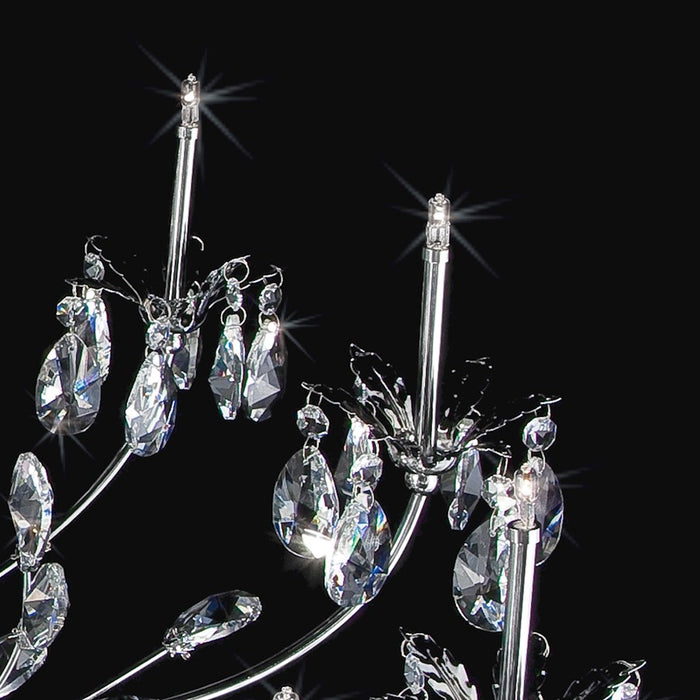 Eurofase Giselle 8-Light Chandelier, Chrome/Clear