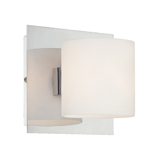 Eurofase Geos 1-Light Wall Sconce, Chrome/Opal White
