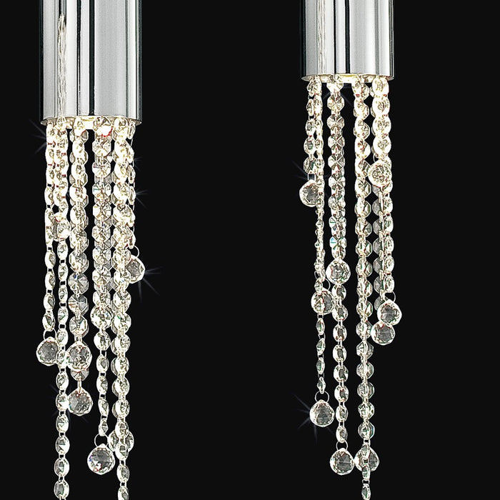 Eurofase Groove Pendant, Chrome/Clear