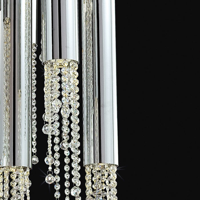 Eurofase Groove Pendant, Chrome/Clear