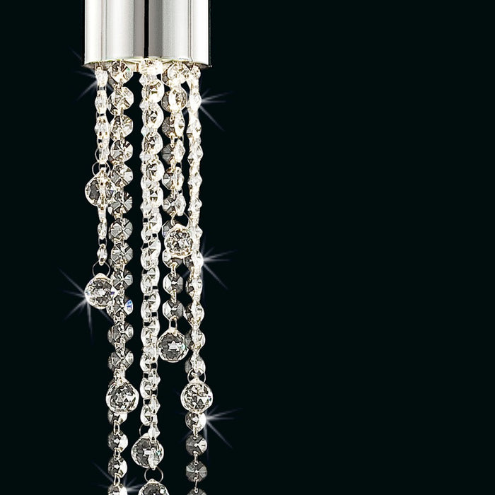 Eurofase Groove Pendant, Chrome/Clear