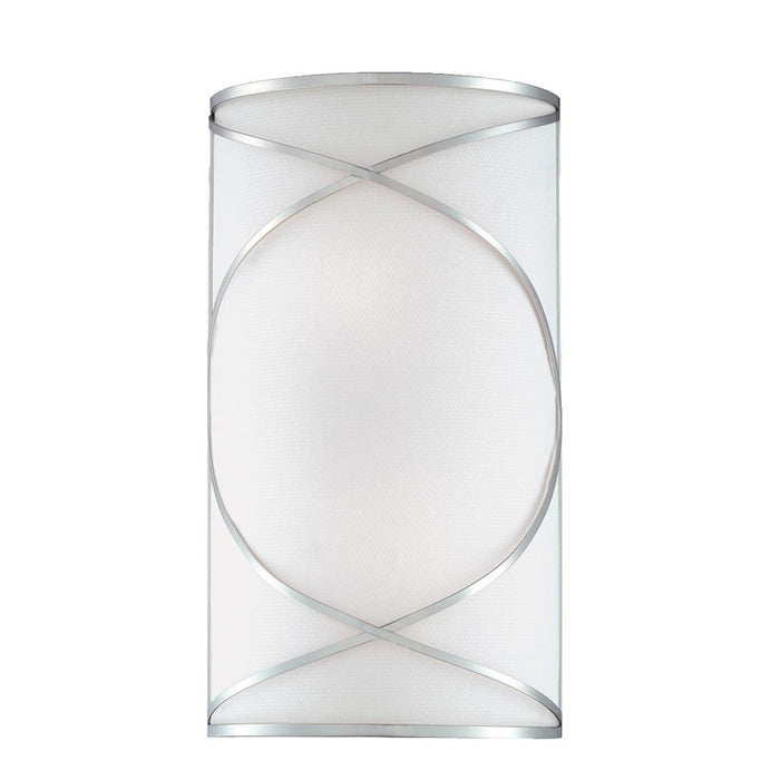 Eurofase Solo 2-Light Wall Sconce, Brushed Nickel/White
