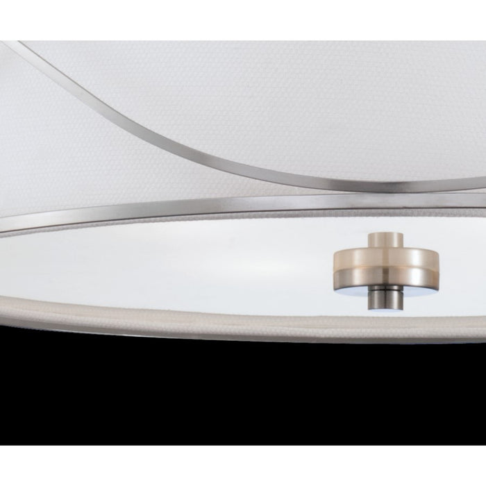 Eurofase Solo 2-Light Wall Sconce, Brushed Nickel/White