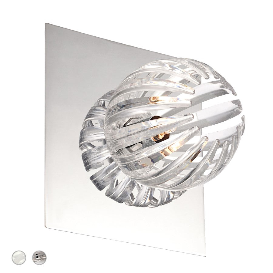 Eurofase Cosmo 1 Light Wall Mount, Chrome