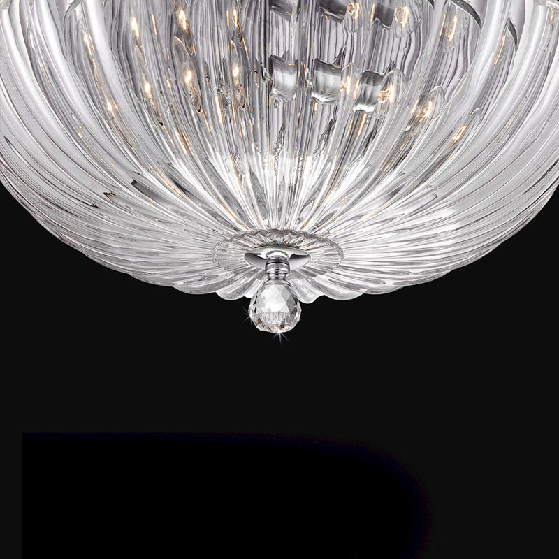Eurofase Aurora 2-Light Flushmount, Chrome/Clear