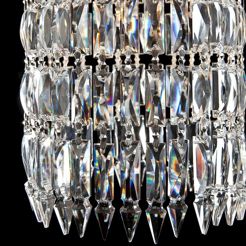 Eurofase Rosalia 9-Light Pendant, Antique Silver/Clear