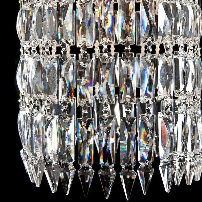 Eurofase Rosalia 9-Light Pendant, Antique Silver/Clear