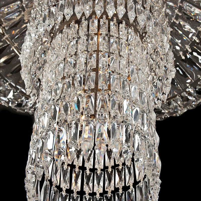 Eurofase Rosalia 9-Light Pendant, Antique Silver/Clear