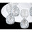Eurofase Wave 5-Light Flushmount, Chrome/Clear