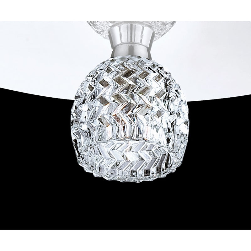 Eurofase Wave 5-Light Flushmount, Chrome/Clear