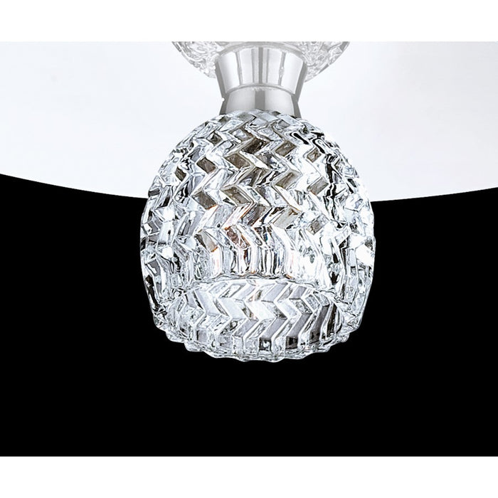 Eurofase Wave 5-Light Flushmount, Chrome/Clear