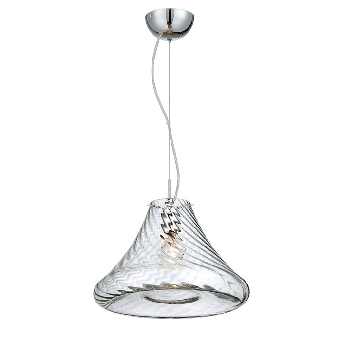 Eurofase Bloor 1-Light Pendant, Chrome/Clear