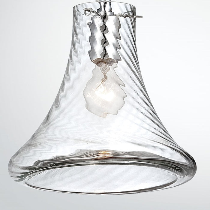 Eurofase Bloor 1-Light Pendant, Chrome/Clear