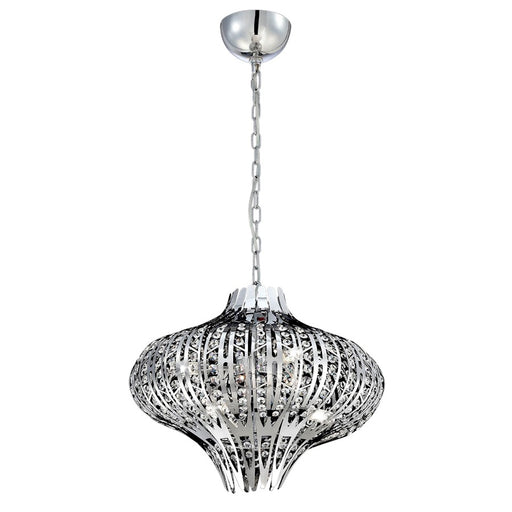Eurofase Monica 6-Light Chandelier, Chrome/Chrome/Clear