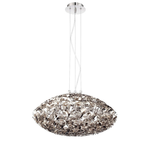 Eurofase Grace Chandelier, Polished Nickel/Polished Nickel