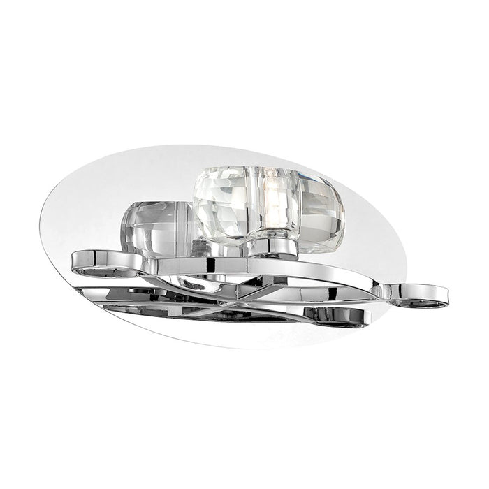 Eurofase Buca 1-Light Wall Sconce, Chrome/Clear