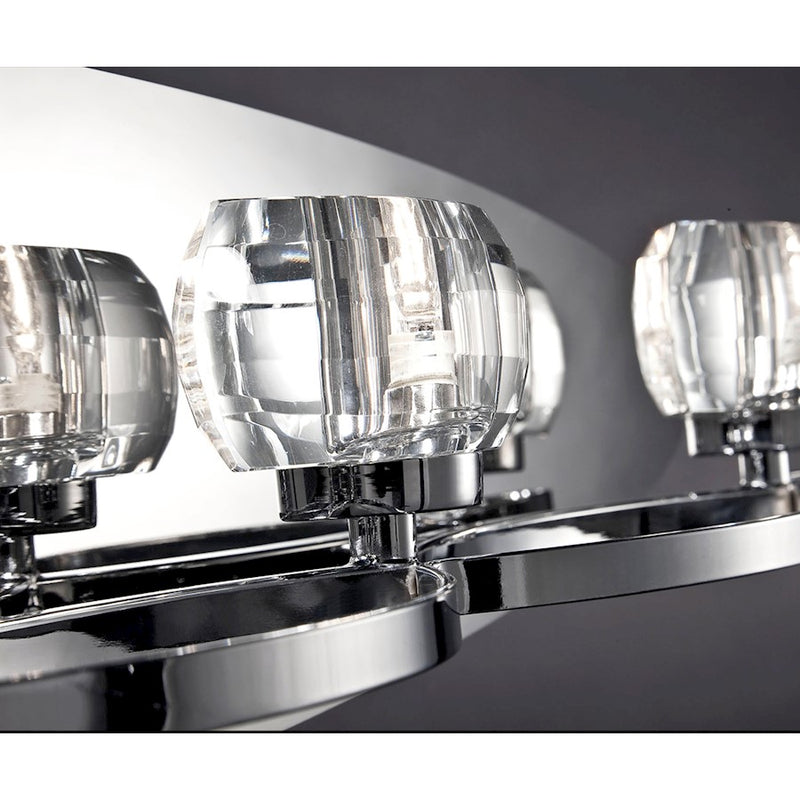 Eurofase Buca 1-Light Wall Sconce, Chrome/Clear