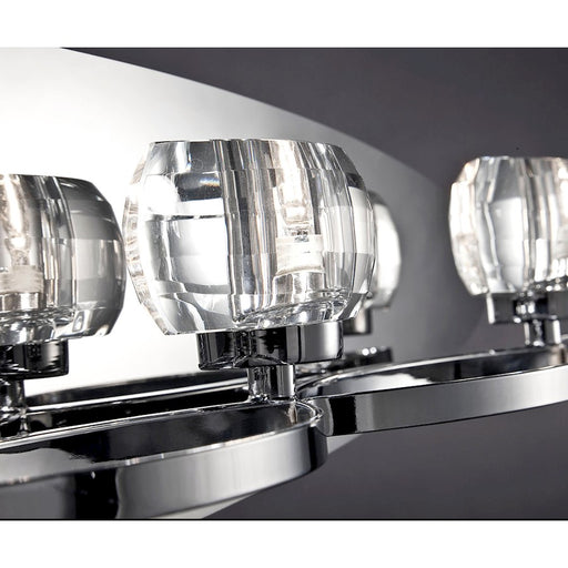 Eurofase Buca 1-Light Wall Sconce, Chrome/Clear