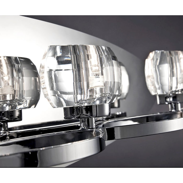 Eurofase Buca 1-Light Wall Sconce, Chrome/Clear