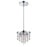 Eurofase Opa 4-Light Round Convertible Pendant, Chrome/Clear