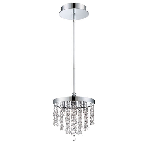 Eurofase Opa 4-Light Round Convertible Pendant, Chrome/Clear