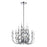 Eurofase Vice Chandelier, Chrome/Clear