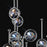 Eurofase Vice Chandelier, Chrome/Clear