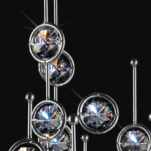 Eurofase Vice Chandelier, Chrome/Clear