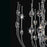 Eurofase Vice Chandelier, Chrome/Clear