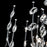Eurofase Vice Chandelier, Chrome/Clear