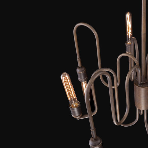 Eurofase Briggs Chandelier, Oil Rubbed Bronze/White