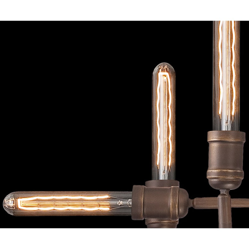 Eurofase Briggs Chandelier, Oil Rubbed Bronze/White